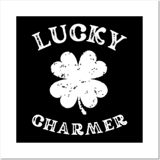 Vintage LUCKY CHARMER Shamrock Shirt St Patrick's Day Posters and Art